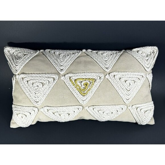 Urban Barn Throw Pillow Boho Natural Macrame - Picture 10 of 10